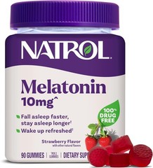 10mg Melatonin Gummies for Adults, 90 Strawberry Sleep Support, 45-Day