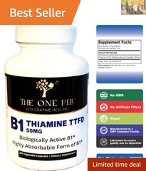 Thiamine TTFD 50mg Capsules – 250 Count for Natural Energy Boost