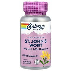2 X Solaray, Vital Extracts, St. John’s Wort , 900 mg, 60 Tablets