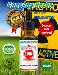 NASCENT IODINE 2 OUNCES ORGANIC NON GMO! BETTER THAN DETOXADINE!!!