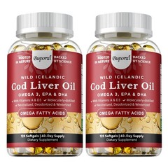 COD Liver Oil 240pcs,Strengthen The Brain, Bones,Improve Memory and Intelligence