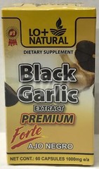 LO+ NATURAL Dietary Supplement Black Garlic Ajo Negro Forte 60caps 1000mg