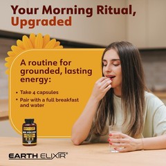 Earth Elixir 3-in-1 Organic Bee Pollen, Propolis, Royal Jelly Capsules 80 CT
