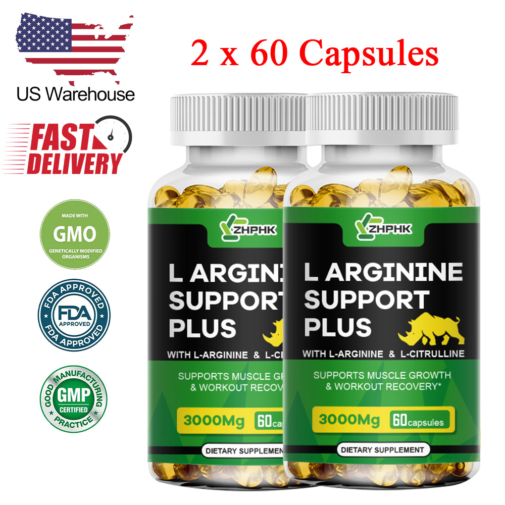 L-Arginine 120 Nitric Oxide,Testosterone Booster,Energy Support Capsules 3000 mg