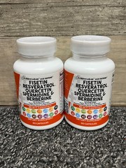 2X Clean Nutraceuticals Age Defend Fisetin Resveratrol Quercetin 60 Ct Exp 01/28