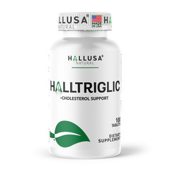Hallusa Natural HALLTRIGLIC Cholesterol & Triglyceride Reducer 100 Tablets