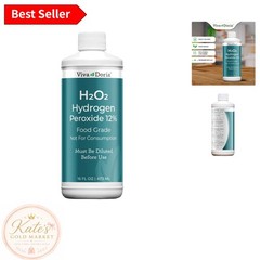 12% Food Grade Hydrogen Peroxide – 16 Fl Oz Pure Aqueous Solution, USA Made