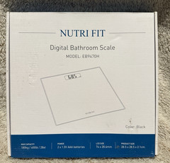 NUTRI FIT Digital Bathroom Scale Body Weight Scales 400 Lbs Ultra Slim