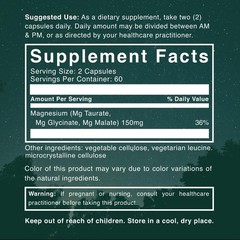 RHYTHM Triple Calm Magnesium – 150mg Taurate Glycinate Malate 120 Capsules – New