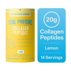 Vital Proteins Collagen Peptides Lemon 11oz Grass Fed Hair Skin Nails Powder Mix