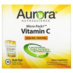 2 X Aurora Nutrascience, Micro-Pack+�, Liposomal Vitamin C, 30 Packets, 0.24 fl