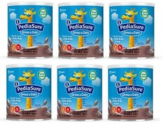 Lot of 6 Cans PediaSure Grow & Gain Gluten Free Shake Mix Powder Various Flavor