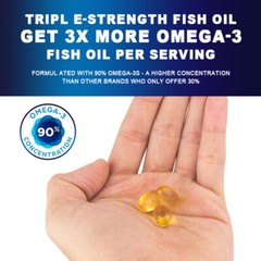 120 Pills Omega 3 Fish Oil Capsules Triple Strength EPA & DHA, Highest Potency