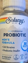 Solaray MYCROBIOME MENS PROBIOTIC 30 Bill CFU 30 Capsules(30 Serv) BEST BY 05/26