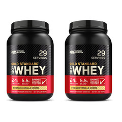 Optimum Nutrition Gold Standard 100% Whey Protein Powder, French Vanilla Creme