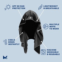 Cooling Hoodie Towel- Sport Hood Towel, Cools when Wet, UPF 50, Contours Your…