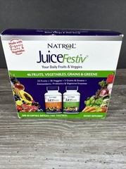 Natrol Juice Festiv Fruit Veggies Two 60 Capsule Bottles EXP. 6/30/2024