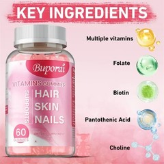 Hair Skin &Nails 120pcs -Hair Growth, Skin Whitening, Stronger Nails,Antioxidant