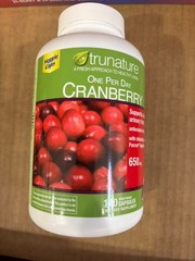 Trunature CRANBERRY 650mg, 140 Vegetarian Capsules