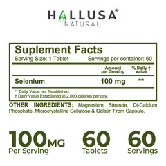 SELENIUM – For the Thyroid – Antioxidant & Immune Support – 60 Tab