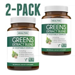 Healths Harmony Greens Extract blend 120 x 2 240 Capsules Non-GMO BB 2-26 -Rk4