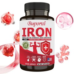 Iron Supplements 120pcs, Increase Energy, Reduce Fatigue, Improve Brain Health