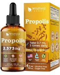 4 Oz Bee Propolis Extract Liquid Drops – Immune Support & Throat Soothing | 2…