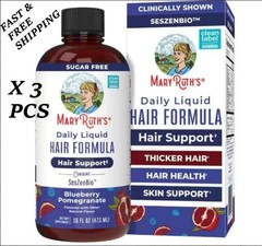 2 BOTTLES MaryRuths Daily Liquid Hair Formula Blueberry Pomegranate Hair Support