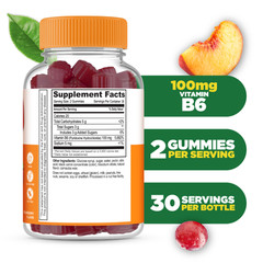 Lifeable Vitamin B6 – Great Tasting Strawberry Flavor Gummy – 60 Count
