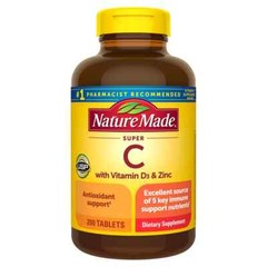 Nature Made Super C with Vitamin D3 and Zinc, 200 Tablets Same DAY SHIPPING