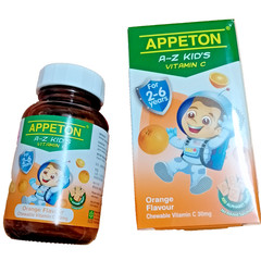 5 box(500tabs) Aged 2-6y Kids Vitamin C Appeton -Immune Support/Orange Chewable