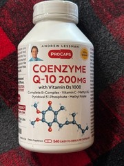 Andrew Lessman CoEnzyme Q-10 200 MG with D3 1000 IU 540 Capsules Exp 09/30/2028