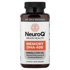 2 X LifeSeasons, NeuroQ� Brain Health, Memory DHA-400, 120 Softgels