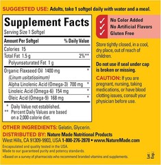 Nature Made Flaxseed Oil 1400 mg, 100 Softgels