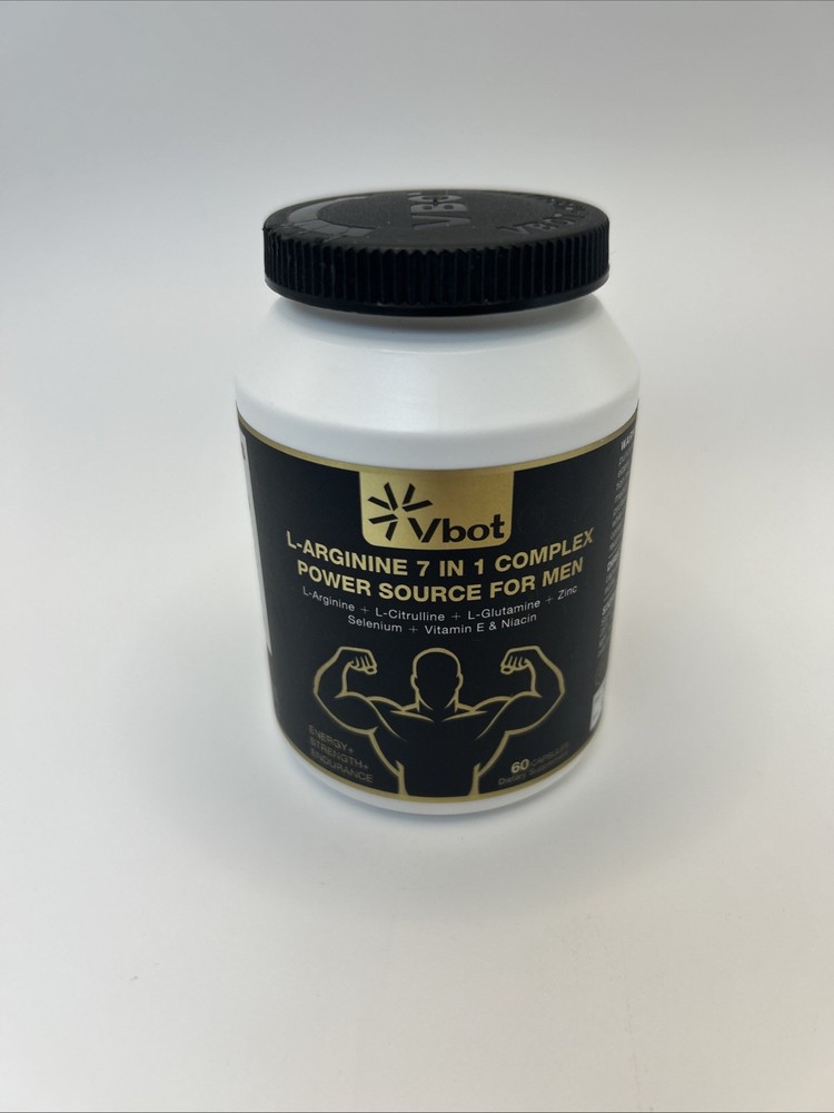 Vbot L-arginine 7 In 1 Complex For Men 60 Capsules Energy + Strength Exp 5/2028
