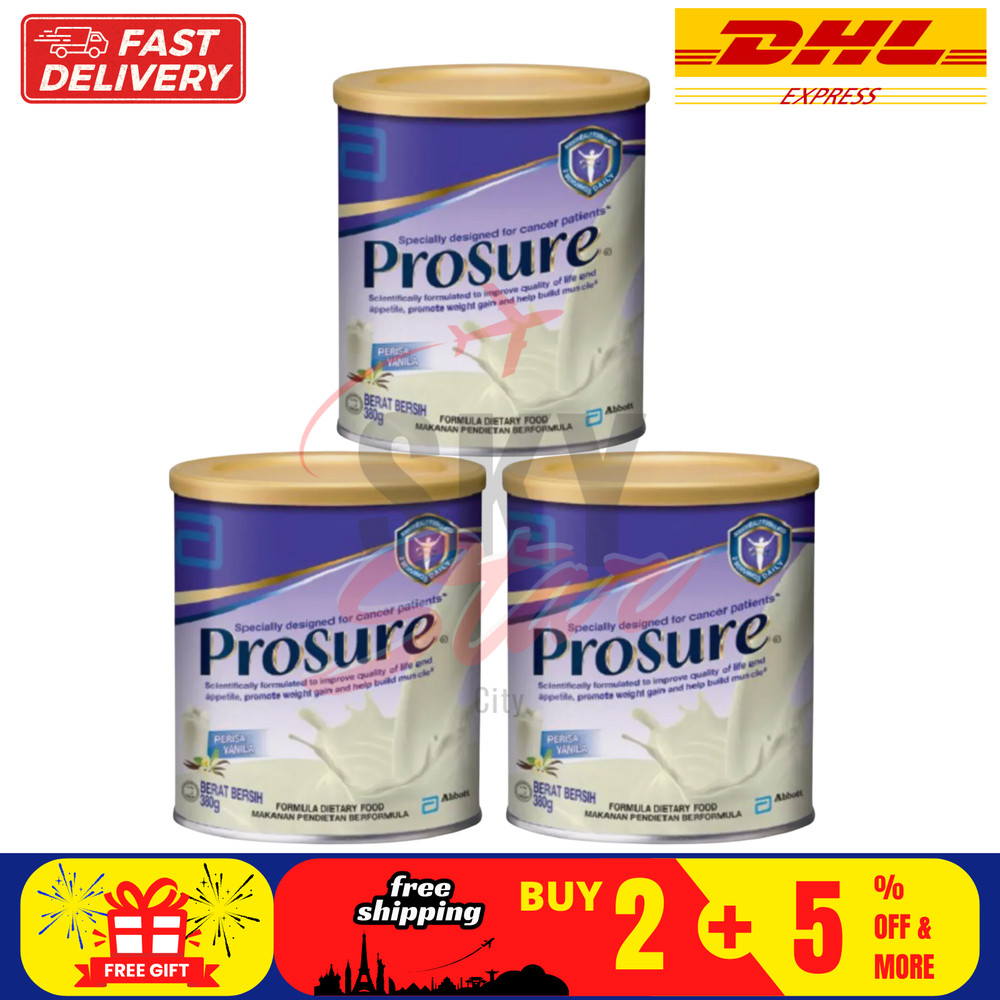 3 X Abbott Pro Sure Milk (High Protein, Prebiotic & EPA) 380g FREE + FAST SHIP