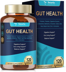 4-In-1 Gut Health Supplement with Probiotics, Prebiotics, Postbiotics & Digestiv
