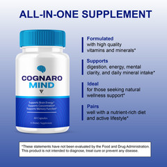Cognaro Mind Advanced Brain Support, CognaroMind Pills (60 Capsules)