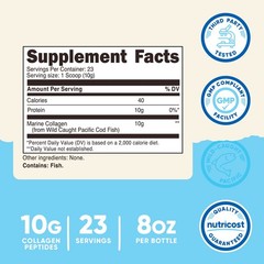 Nutricost Marine Collagen Powder Wild Caught Fish(Unflavored)(8 oz)(28 Servings)