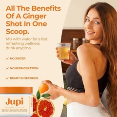 Jupi Hydration & Wellness Powder – Turmeric & Ginger shots, Vitamin C Supplement
