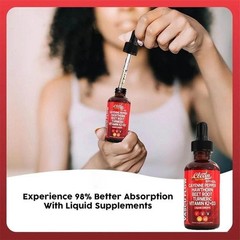 Cayenne Pepper Hawthorn Beet Root Turmeric Vitamin K2+D3 Liquid Drops 60ML-3pc