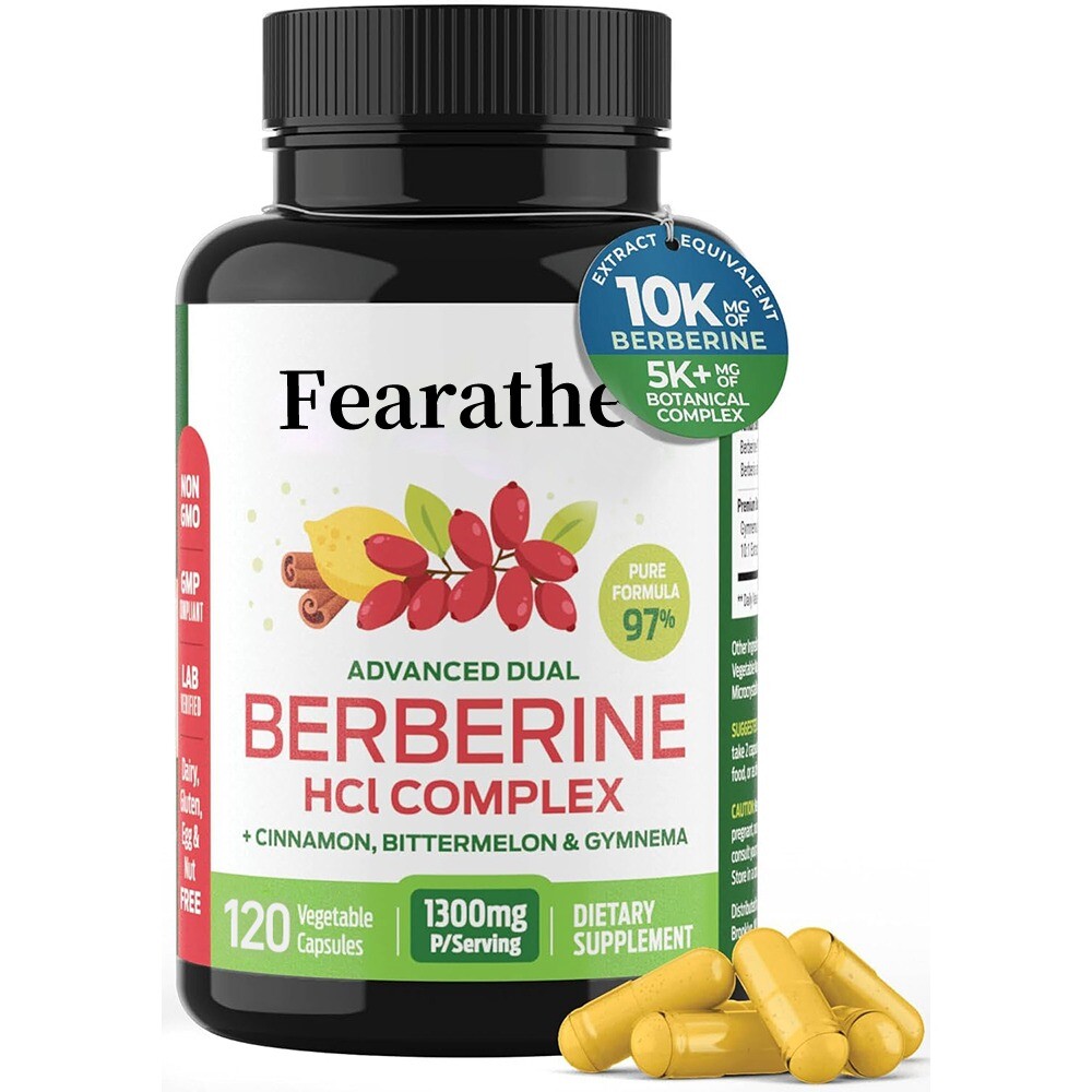 Advanced Dual Berberine HCl Berberine Supplement 1300mg 120 Capsules