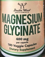 Magnesium Glycinate 400mg 4 BOTTLES 180 caps = 720 Total Exp: 4/2027
