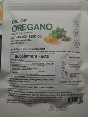 3 X ​​Oil of Oregano With Black Seed Oil Organic Herbal Supplement 540 Softgels