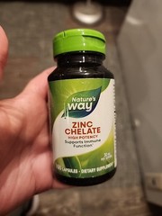 Nature’s Way Zinc Chelate 30mg 100 Capsules EXP: 01/31/2027