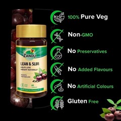 Zandu Lean & Slim 60 Veg Caps Metabolism Booster & Supports Weight Management