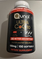 QUNOL ULTRA COQ10 100mg – 150 SOFTGELS NEW SEALED EXP. DATE 02/2028