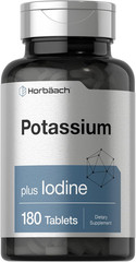 Potassium 99Mg with Iodine 225Mcg | 180 Tablets | Vegetarian | Gluten Free