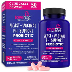 Lovebug Yeast + Vaginal Ph Support | Clinically Studied Ingredients for Yeast…