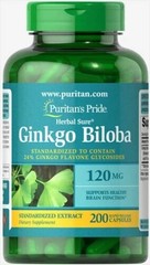 Ginkgo Biloba 120mg Standardized Extract 200 Ct Puritan’s Pride Brain Health Me